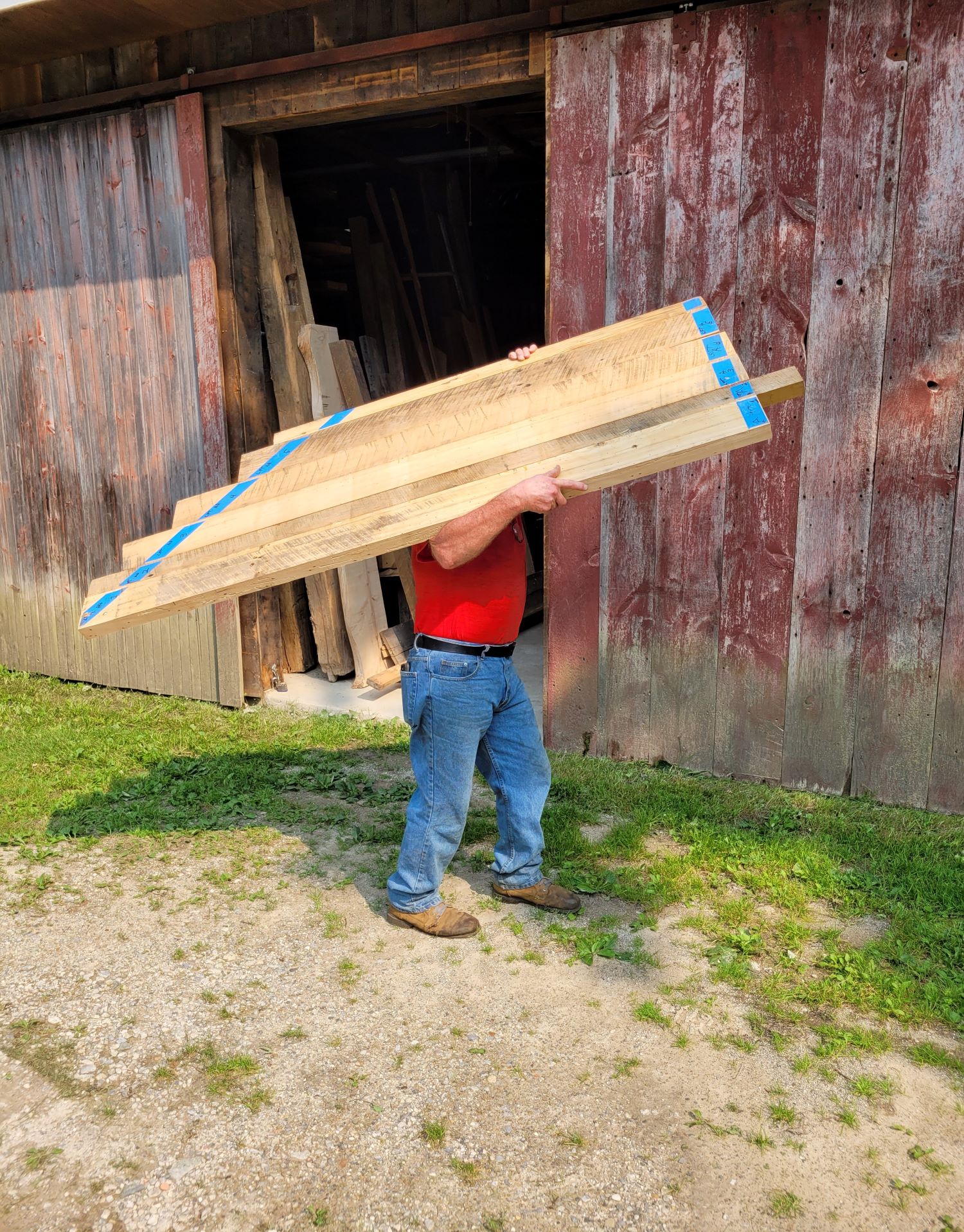 Jim carrying a custom countertop