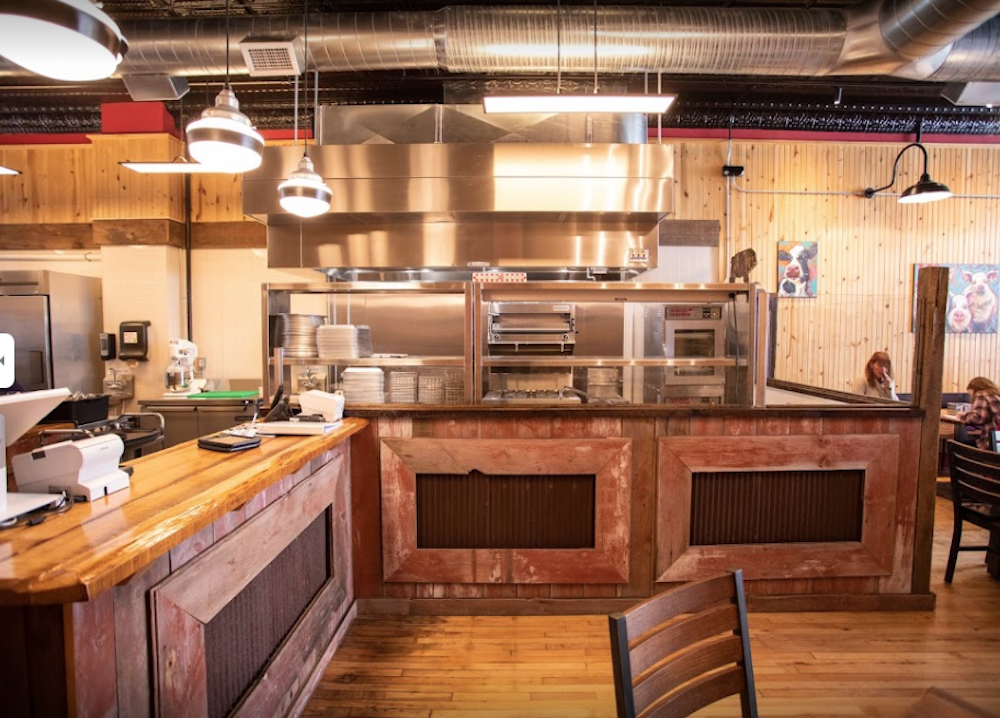 A custom countertop installed in Dr. Rolf's Barbeque